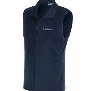 Columbia Full Zip Fleece Navy Vest Sz S